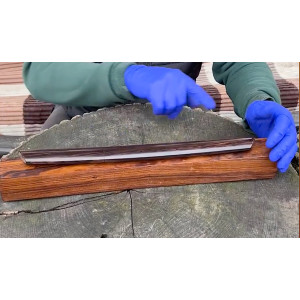 ТАНТО-АЙКУТІ ніж ручної роботи майстра Василя Дячика, сталь REX 121™ в обкладказ з нержавіючого стійкого дамаску, 68 HRC . Photo 3